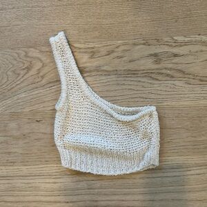 Jonathan Simkhai One Shoulder White Crop Top